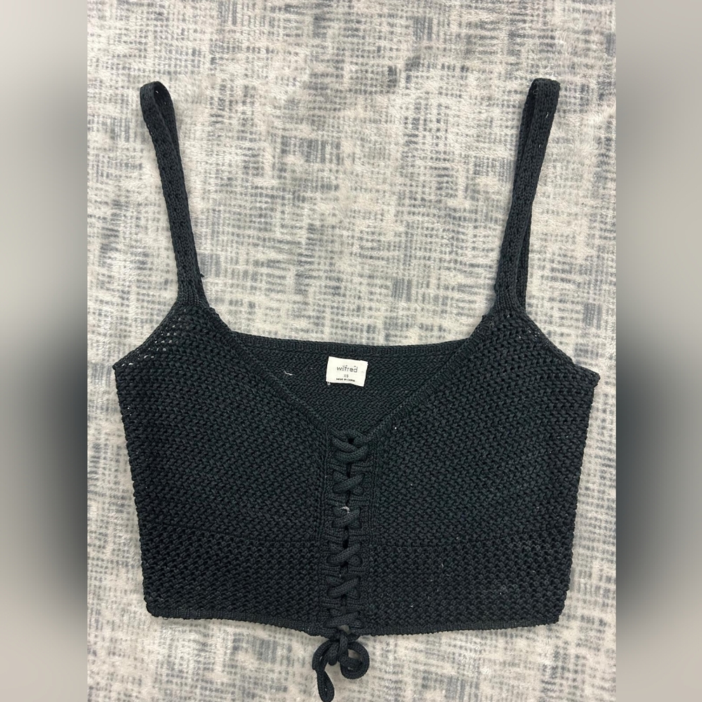 Wilfred Black Knit Tank Top
